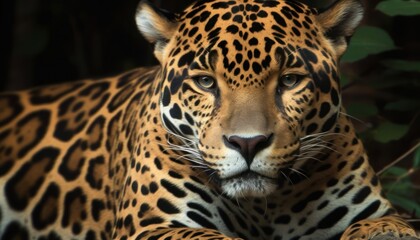 Jaguar in the Amazon Jungle
