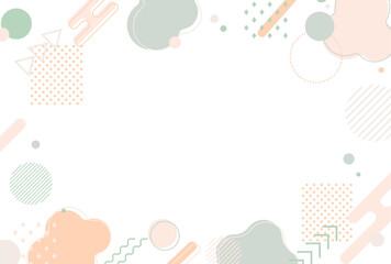 背景イラスト_メンフィス_パステルカラー