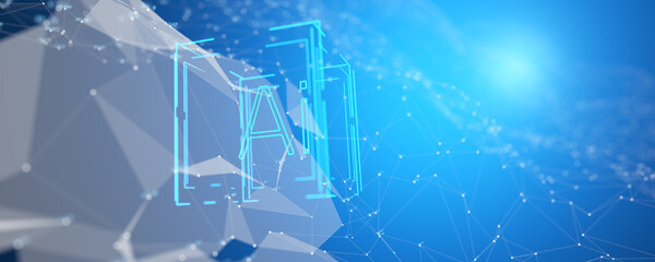 Big data. Blockchain technology. Network structure background. Artificial intelligence. Machine learning. Data background. Free space for your design. 3D rendering.