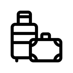 Editable baggage, luggage, suitcase vector icon. Part of a big icon set family. Perfect for web and app interfaces, presentations, infographics, etc