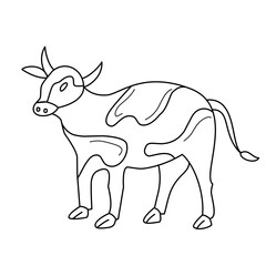 Hand drawn farm cows