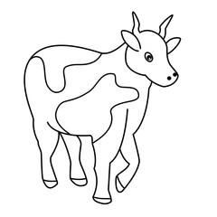 Hand drawn farm cows
