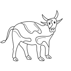 Hand drawn farm cows