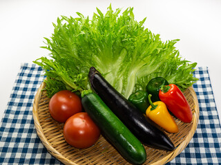 新鮮夏野菜のザル盛り