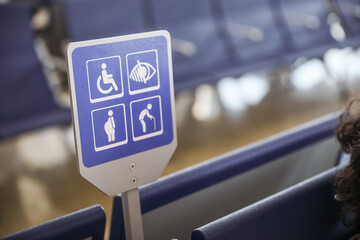 blue handicap sign is a universal symbol of accessibility and inclusivity for people with...
