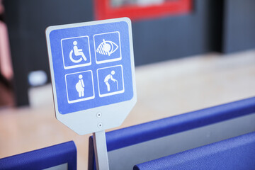 blue handicap sign is a universal symbol of accessibility and inclusivity for people with...