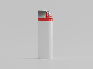 Gas lighter 3d illustration with white background