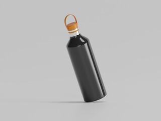 Sports water bottle  3d rendering with white background 