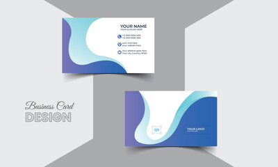 Modern presentation card with company logo. Vector business card template. Visiting card for business and personal use. Vector illustration design.	
