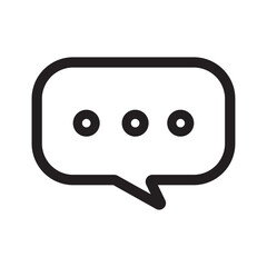 comment button black icon. simple illustration of comment, chat and messaging button. icon for app, websites, social medias. chat symbol