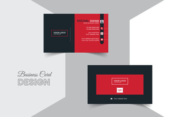 Business card design template, Clean professional business card template, visiting card, business card template.	
