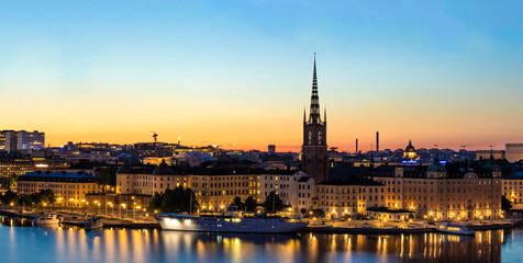 stockholm view of the old town - obrazy, fototapety, plakaty