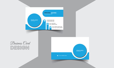 Business card design template, Clean professional business card template, visiting card, business card template.	
