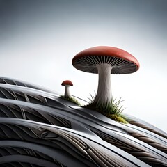 Agaric mushrooms - AI generated