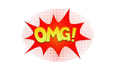 pop art and comic speech bubbles  transparent background  omg yellow