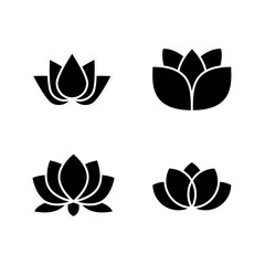 Lotus icon vector illustration logo template for many purpose. Isolated on white background.