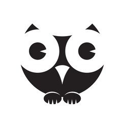 big eyes owl vector icon