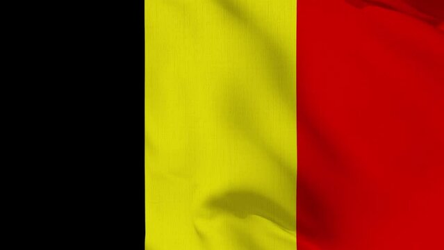 Belgium Flag Waving Slowly Looped