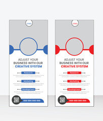 business Roll up banner template layout design, pull up design, presentation your business