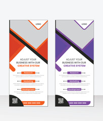 business Roll up banner template layout design, pull up design, presentation your business
