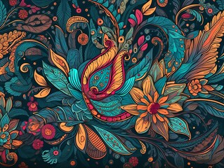 Fancy floral wallpaper