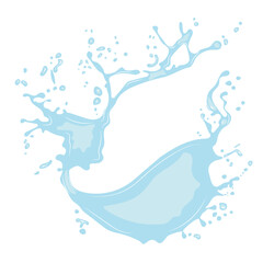 liquid splash vector icon with splatter