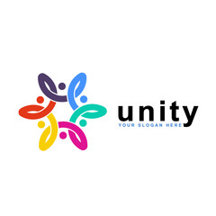 abstract logo unity and togetherness of social people. Social team logo icon. Social diversity, team work.