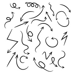 artistic arrow hand drawn arrow pointer set
