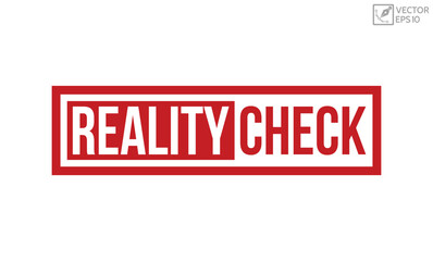 Reality Check Red Rubber Stamp vector design.