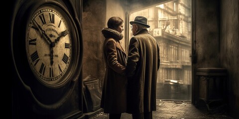 A tender scene of two individuals sharing a quiet moment, Created by AI generation, AI generative, Created with generative AI tools