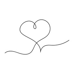 Abstract hearts as  line drawing