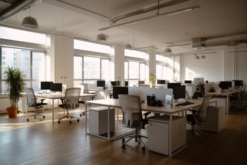 Fototapeta na wymiar modern office interior, , generative ai
