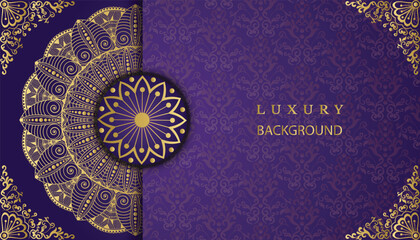 Mandala style decorative ornamental background. Beautiful floral mandala greeting card. mandala design background. Decorative golden floral ornamental frame design.