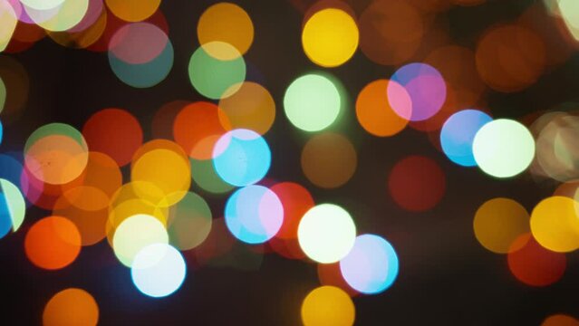 Colorful round bokeh lights abstract background. 