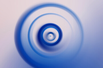 Abstract blurred blue spiral shape on isolated white background with copy space. Illustration concept for graphic design, banner, web site, poster or wallpaper.