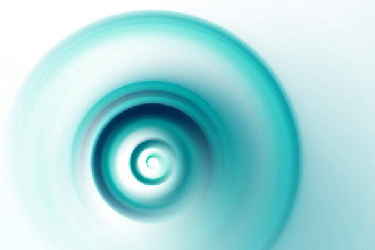 Abstract blurred blue spiral shape on isolated white background with copy space. Illustration concept for graphic design, banner, web site, poster or wallpaper.