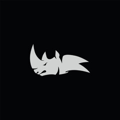 Bold and strong rhino flag logo. This logo can be used in one flat color without losing its original impact. This logo has the meaning of never giving up on upholding the truth.