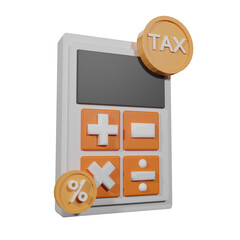 Tax Calculator 3D Icon