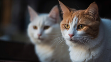 Cute and adorable smart cats