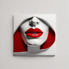 red lips, generated by AI