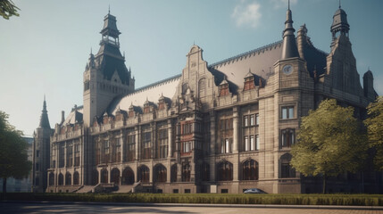 outdoor Premium city halls with Generative AI