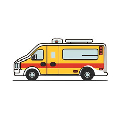 ambulance car medical vehicle vector illustration isolated on white background