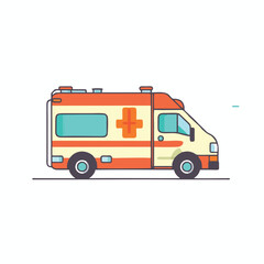 ambulance car medical vehicle vector illustration isolated on white background