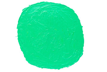 Cutout green acrylic painting design element.