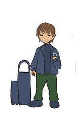 boy with suitcase