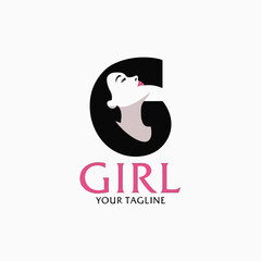 Girl, business logo design