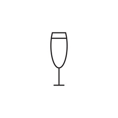 Cocktail line icon, alcohol logo vector
