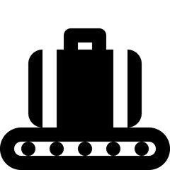 luggage black solid icon