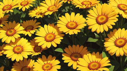 Fototapeta na wymiar yellow flowers background
