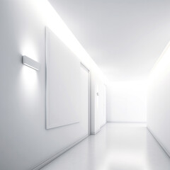  Minimalist 3D White Space Room - Created with Generative AI and Other Techniques
